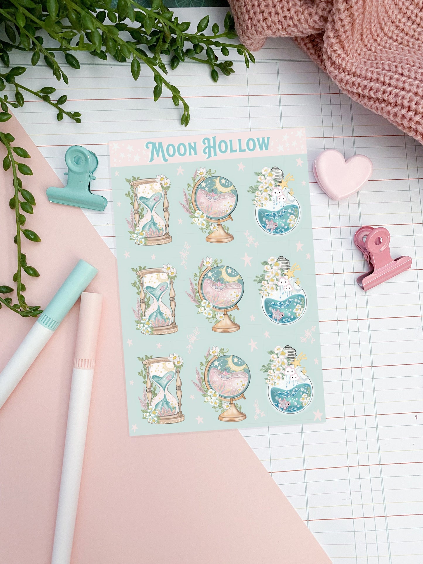 Sail the world sticker sheet.