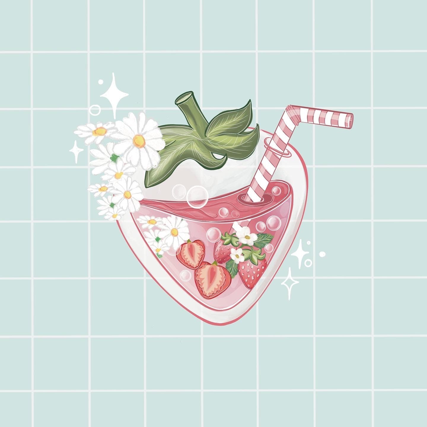 Kawaii juice drink sticker pack//  Digital Art, Stickers, Kawaii Illustration, space, Stationary, Magic, bujo bullet journal.